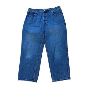 Everlane Women’s Size 33 Button Fly The 90’s Way High Jean Organic Cotton Blue